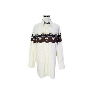 White Horse Southwestern Aztec Pearl Snap Shirt 100% Cotton Men’s XL
